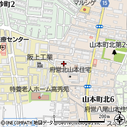 大阪府営北山本住宅周辺の地図