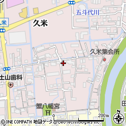 岡山県岡山市北区久米101周辺の地図