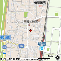 岡山県総社市清音上中島169-17周辺の地図