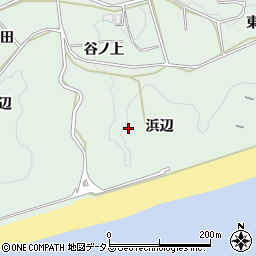 愛知県田原市六連町浜辺周辺の地図