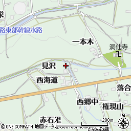愛知県田原市六連町見沢周辺の地図