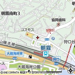 朝霧駅バイク駐車場周辺の地図
