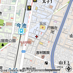 鉄板焼き 成西成周辺の地図