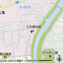 岡山県岡山市北区久米127周辺の地図