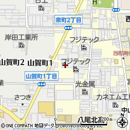 大阪府八尾市泉町1丁目38周辺の地図