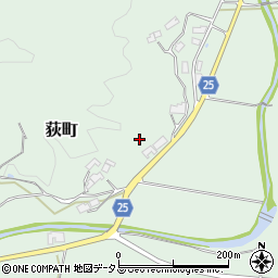 奈良県奈良市荻町周辺の地図