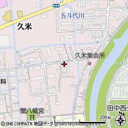 岡山県岡山市北区久米106周辺の地図