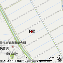 愛知県田原市馬伏町下里周辺の地図