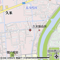 岡山県岡山市北区久米107周辺の地図