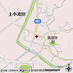 三重県名張市上小波田873周辺の地図
