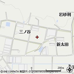 愛知県田原市江比間町（三ノ谷）周辺の地図