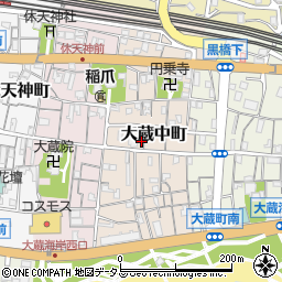 株式会社花雅　本社・大蔵店周辺の地図