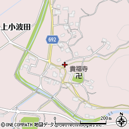 三重県名張市上小波田863周辺の地図