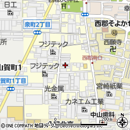 大阪府八尾市泉町1丁目75周辺の地図
