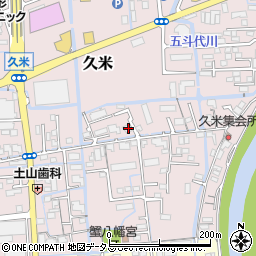 岡山県岡山市北区久米147周辺の地図