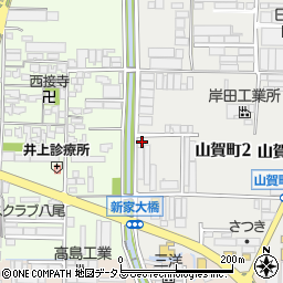 大阪府八尾市山賀町3丁目19周辺の地図