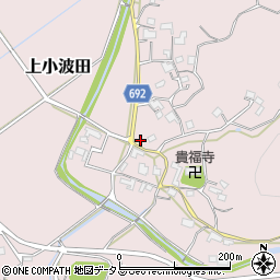三重県名張市上小波田229周辺の地図