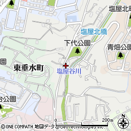 兵庫県神戸市垂水区下畑町（西下代）周辺の地図
