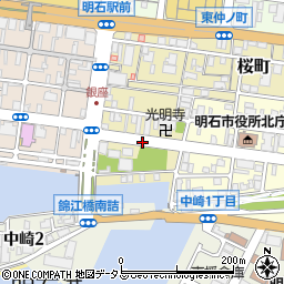 兵庫県明石市鍛治屋町周辺の地図