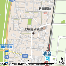 上中島公会堂周辺の地図