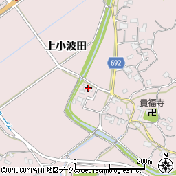 三重県名張市上小波田968周辺の地図