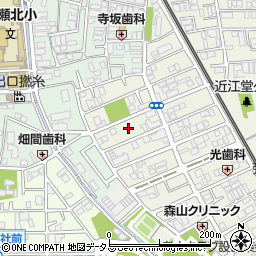 大阪府東大阪市源氏ケ丘8周辺の地図