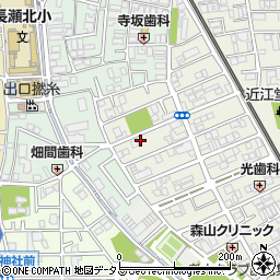 大阪府東大阪市源氏ケ丘8-26周辺の地図