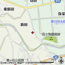 愛知県田原市東神戸町新田1-5周辺の地図