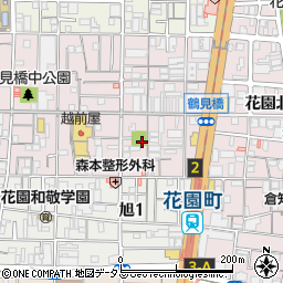 鶴見橋東公園周辺の地図