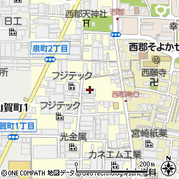 大阪府八尾市泉町1丁目77周辺の地図