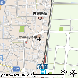 岡山県総社市清音上中島168周辺の地図