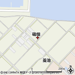 愛知県田原市中山町（磯畑）周辺の地図