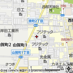 大阪府八尾市泉町1丁目33周辺の地図