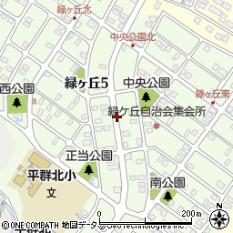 奈良県生駒郡平群町緑ヶ丘周辺の地図