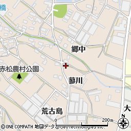 愛知県田原市西神戸町（蓼川）周辺の地図