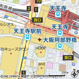 がんこ 回転寿司 近鉄あべのハルカス店周辺の地図