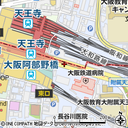 大阪市立　天王寺・あべの橋駅有料自転車駐車場周辺の地図