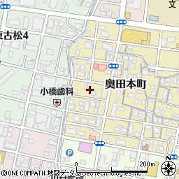 岡山県岡山市北区奥田本町14周辺の地図