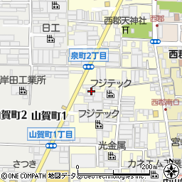 大阪府八尾市泉町1丁目34周辺の地図
