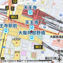 鶴橋風月 阿倍野ごちそうビル店周辺の地図