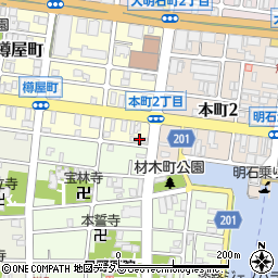兵庫県明石市樽屋町4-3周辺の地図