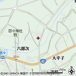 愛知県田原市六連町大平子78周辺の地図