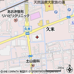 岡山県岡山市北区久米192周辺の地図