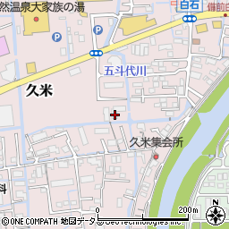 岡山県岡山市北区久米348周辺の地図