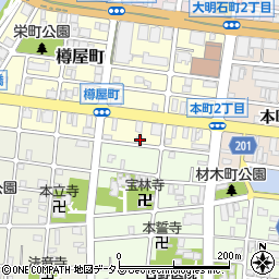兵庫県明石市樽屋町5-8周辺の地図