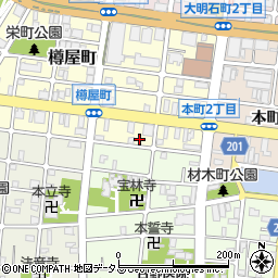 兵庫県明石市樽屋町5-7周辺の地図