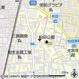 大阪府東大阪市柏田本町周辺の地図
