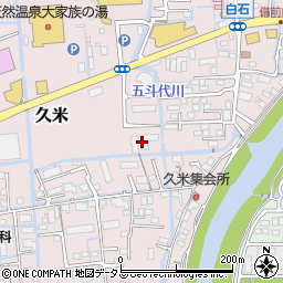 岡山県岡山市北区久米周辺の地図