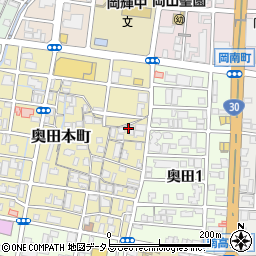 岡山県岡山市北区奥田本町6周辺の地図