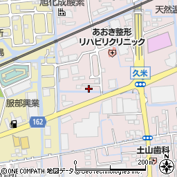 岡山県岡山市北区久米175周辺の地図